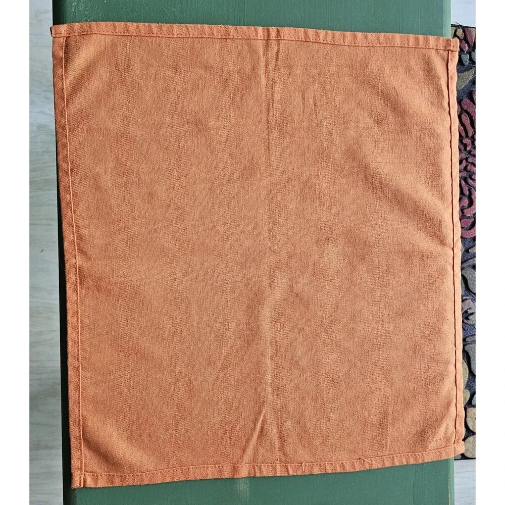 Set of 2 Linen Dinner Napkins Orange 14